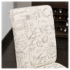 Set of 2 French Handwriting Linen Dining Chair Beige - Christopher Knight Home - image 3 of 4