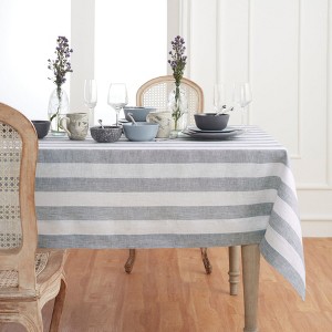 Solino Home Striped Linen Tablecloth | Cabana Stripe - 1 of 4