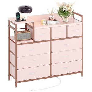 Dresser for Bedroom with 9 Drawer, TV Stand with Charging Station - 1 of 4