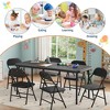 7-Piece Kids Folding Table and Chairs Set, Toddlers Children's Activity Table and Chairs Set for Dining Room,Daycare,Classrooms - 4 of 4