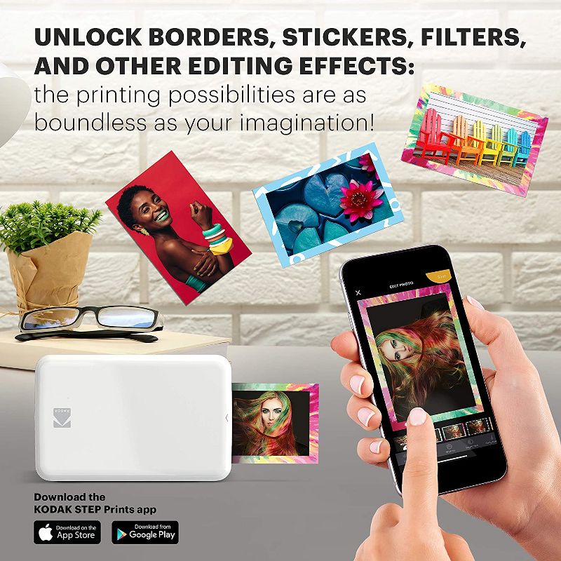 KODAK Step Instant Printer Bluetooth/NFC Wireless Photo Printer with ZINK Technology & KODAK App for iOS & Android Prints 2x3” Sticky-Back Photos., 5 of 8