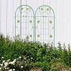 Kelly 2 Pack 86.7''x19.7''Metal Garden Trelli, Flower Support Tiered Planters for Climbing Plants, Patio Outdoor Furniture - The Pop Home - 3 of 4