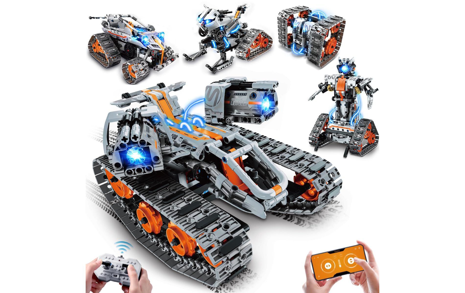Insoon 5-in-1 STEM Building Toys 604pcs Robot Racer Blocks Gift for Kids Ages 8+
