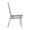 Emma & Oliver Massalia Set of Four Indoor/Outdoor Stacking Thonet Bistro Style Chairs with Textilene Seat and Bamboo Finished Metal Frame - image 4 of 4