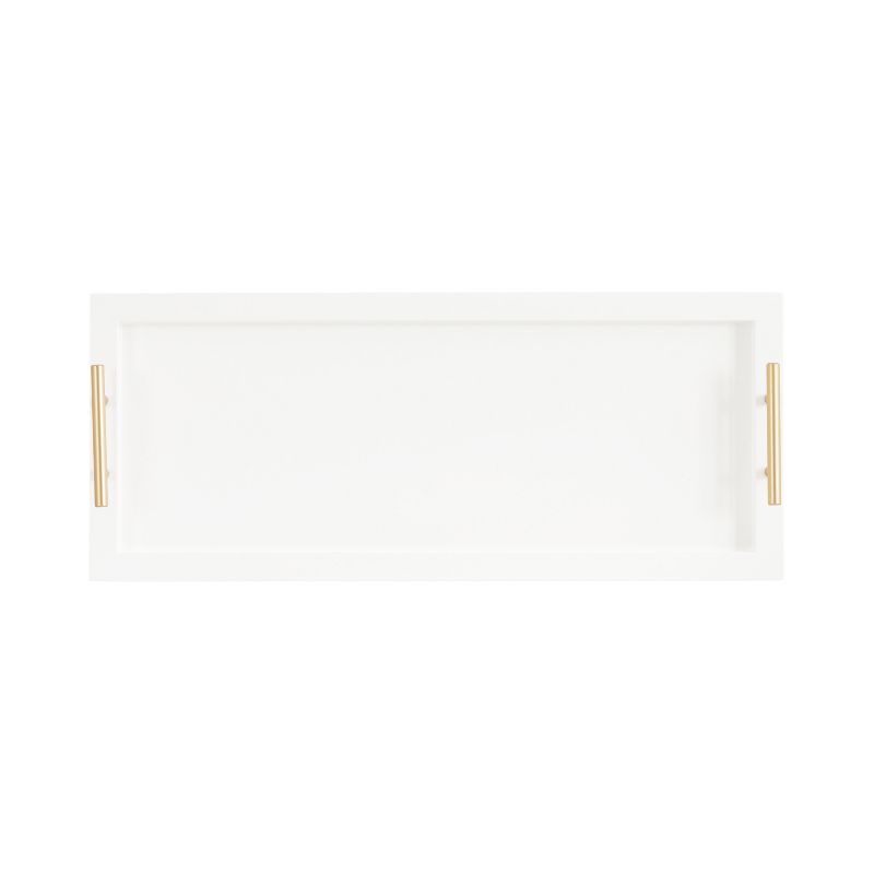 Kate and Laurel Halsey Wood Rectangle Decorative Tray, 4 of 11