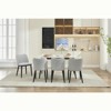 Swivel Bar Stools Set, Upholstered Barstools with Sturdy Metal Base, for Kitchen, Dining Room, Home Bar - 3 of 4