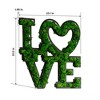 Sevobal Wall Art Love Letter Moss Decor Infusing Romantic Warmth And Fresh Vitality Subtly For Contemporary Spaces, Green, 29"*28.5"*4.6" - 2 of 4