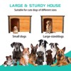 Gulches 45"Dog House Outdoor and indoor wooden kennel, winter strap with elevated feet, large dog weatherproof (gold red and black) - 4 of 4