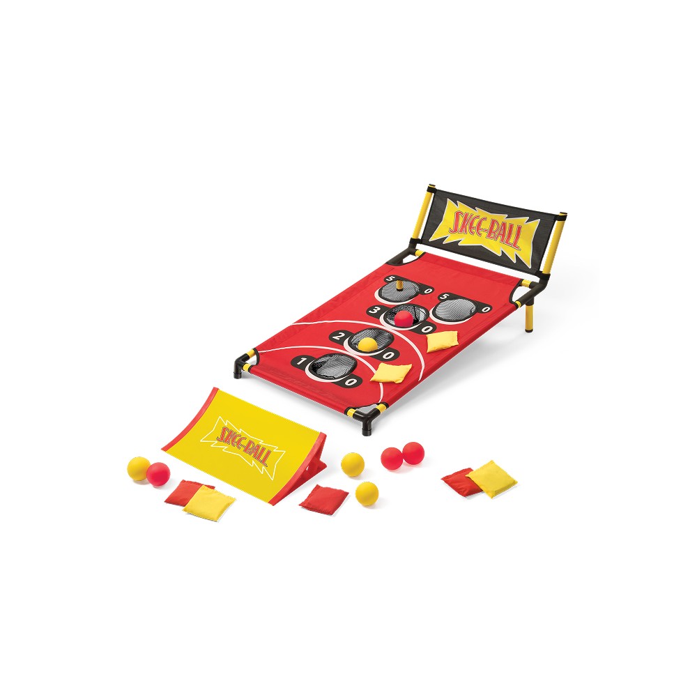 Eastpoint Skee-Ball Cornhole Indoor & Outdoor Game Set 2 Ways to Play Toss or Roll Includes 8 Skee Balls