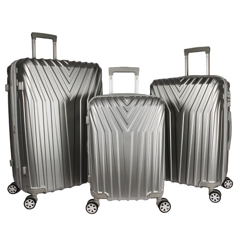 World Traveler Skyline Hardside 3-piece Spinner Luggage Set - Silver :  Target