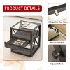 INFURNIC Nightstands Set of 2 Modern End Table Nightstand, Nightstand for Small Spaces, Industrial Style Side Table, Black, 17.72"*17.72"*21.07" - 4 of 4