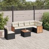 vidaXL Garden Sofa Set Black, Cream white Powder-coated steel Large - 2 of 4