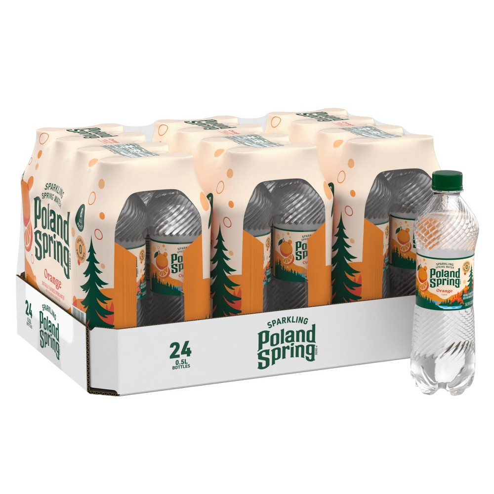 Poland Spring Orange Sparkling Water - 24pk/0.5L Bottles