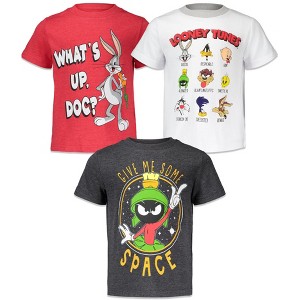 LOONEY TUNES Marvin the Martian Bugs Bunny 3 Pack T-Shirts Toddler - 1 of 4