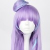 Unique Bargains Women's Curly Wigs 43" Purple with Wig Cap - 2 of 4