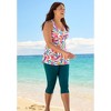Swim 365 Women's Plus Size Longer Length Braided Tankini Top - 4 of 4