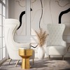 Jezebel Velvet Wingback Chair by Inspire Me! Home Decor Cream 29.9"W x 35.4"D x 51.2"H - 2 of 4