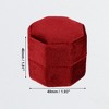 Unique Bargains Octagon Velvet Ring Box 2 Slots for Wedding Ceremony Proposal Engagement Birthday 1 Pc - 4 of 4