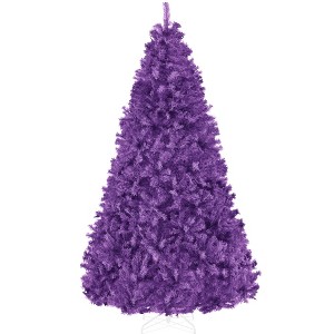 Best Choice Products Artificial Christmas Tree, Premium Unlit Pine Design, Dense Branches  w/Easy Assembly - Purple - 1 of 4