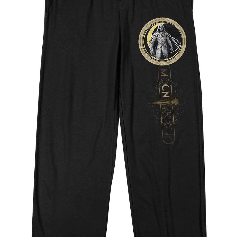 Moon Knight Disney+ Men's Black Sleep Pajama Pants, 2 of 4