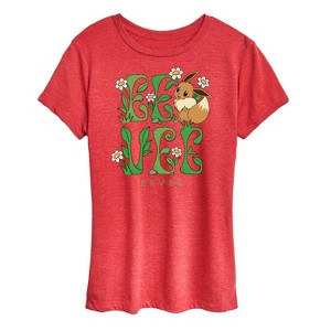 Women's - Pokémon - Eevee Floral Short Sleeve Graphic T-Shirt - 1 of 4