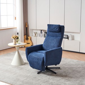 360 Swivel Recliner Chair with Adjustable Backrest and Footrest Comfy Accent Chairs Swivel Chairs for Living Room and Reading Corner-Maison Boucle - 1 of 4
