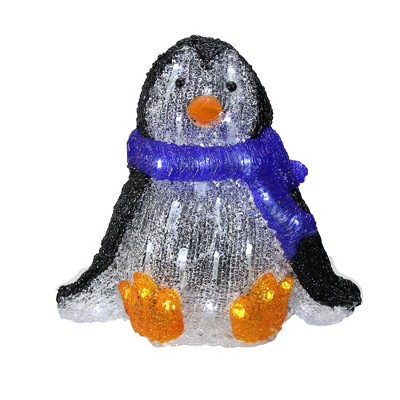 Northlight 11.5" Lighted Commercial Grade Acrylic Baby Penguin Christmas Display Decoration