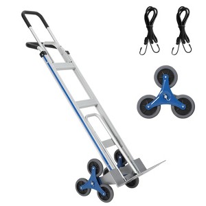 Aluminum Stair Climbing Cart, 2 in 1 Heavy-Duty Trolley Cart, 600 lbs Capacity with Extendable Base Plate, Dual Handles for Home Shopping - 1 of 4