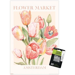 Trends International Reinders: Flowers - Tulip Market Amsterdam Unframed Wall Poster Prints - 1 of 4