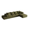 132'' L-Shaped Modular Sectional Sofa with Chenille Upholstery, 6-Piece Couch Set with Deep Cushions and Throw Pillows for Living Room and Bedroom - 3 of 4