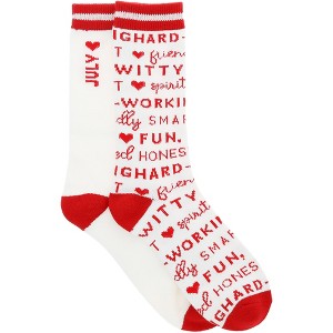 Pavilion Gift Company - July - M/L Unisex Crew Sock - Socks - 1 of 4