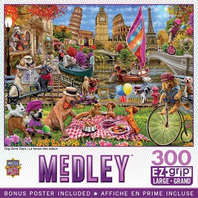 MasterPieces Medley Puzzles Collection - Dog Gone Days 300 Piece EZ Grip Jigsaw Puzzle