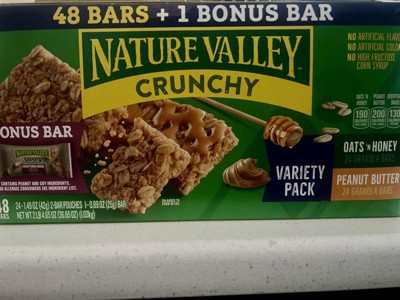 Nature Valley™ Crunchy Granola Bars Oats 'n Honey (Double Bar) (28 ct) 1.49  oz