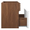 Modway Render 18" Wall-Mount Vanity – Mid-Century Floating Bathroom Cabinet with Slatted Front and Open Storage (Sink Not Included) - 4 of 4