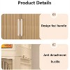 Lyngins 3 Tier Folding Storage Cabinet with Magnetic Door,Bathroom Cabinet with Wheels for Living Room,Bathroom - 4 of 4