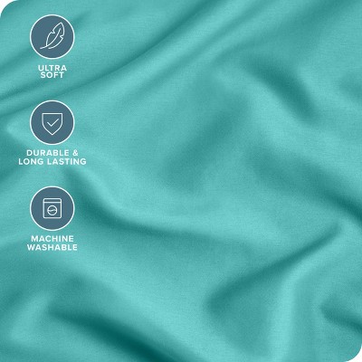 Ultra-Soft Turquoise Microfiber Standard Pillowcase Set