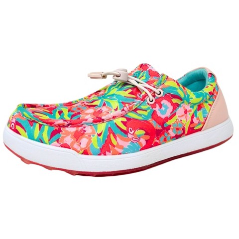 Женские кроссовки SKONI G2 Spikeless Slip On Waterproof Golf Shoe (Pink Floral), цвет: Розовый