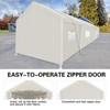 KWPZQEB Carport, Heavy Duty Portable Carport, Garage Tent with Roll-up Doors, Outdoor Storage Shelter, All-Season Portable Garage for Car, Boat, Truck - 3 of 4