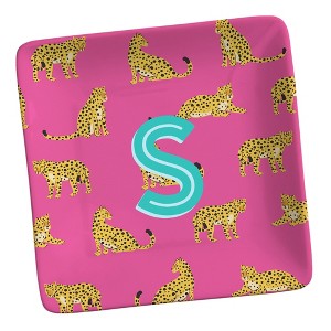 Personalization Mall Animal Print Initial Personalized Ring Dish Cheetah - 1 of 2