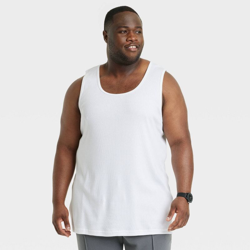 Men's Big & Tall 4pk Tank Top - Goodfellow & Co™ White, 2 of 4