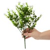 Bright Creations 6 Bundles White Artificial Flowers with 2 Cone Vases, Faux Fake Plant for Cemetery, Outdoor Decor (8.6 x 13 In) - 3 of 4