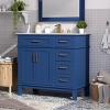 36" Modern Bathroom Vanity with Ceramic Sink,Soft Close Doors and 4 Drawers for Small Bathrooms-The Pop Home - 3 of 4
