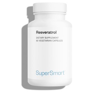 SuperSmart Resveratrol 40mg per Day - Organic Red Grapes Extract Supplement - High Potency | Non-GMO & Gluten Free - 90 Vegetarian Capsules - 1 of 1