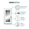 36 Inches × 80 Inches Full Glass Transparent Glass Left-opening Inward-opening Fiberglass Entry Door, White Primer Fiberglass Removable Front Door - 3 of 4