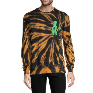 Elevenparis Mens Knit Tie Dye Pullover Sweatshirt, Black, X-Large - 1 of 2