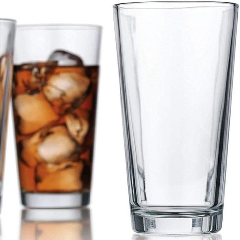 Le'raze Drinking Glasses - Set Of 10 - 16oz. Clear Heavy Base Tall ...