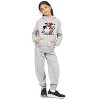 Everyday Kids Halloween Pullover Hoodie – Cute Ghost with Witch Hat and Pumpkin Drink – Cozy Fall Sweatshirt for Girls, Heather Gray - 2 of 3