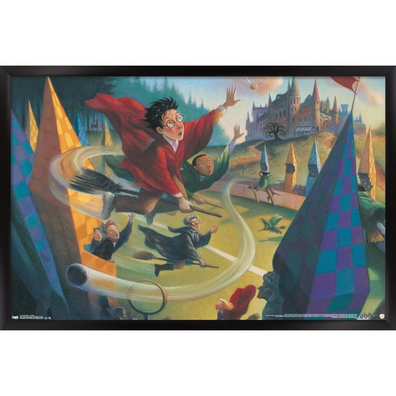 Trends International The Wizarding World: Harry Potter - Illustrated Quidditch Framed Wall Poster Prints, 1 of 7