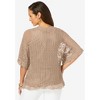 Jessica London Women's Plus Size Crochet Cardigan - 3 of 4