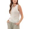 Women's Crochet Knit Tank Top - Blu Pepper - 2 of 2